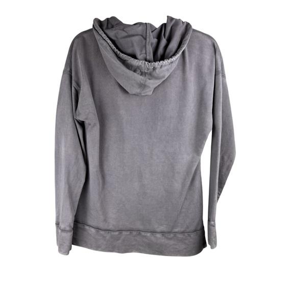 TOMS Women's Large ZIP-UP HOODIE Gray 100% Cotton Longer Length - Picture 2 of 12